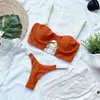 Damenbadebekleidung QINJOYER Bikini Push Up Frauen Bandage Badeanzug Bügel Set Biquini 2021 Badeanzüge Sexy Tanga