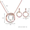 Brincos de colar Conjunto de noiva Casamento 2022 pingente de círculo geométrico em mosaico e para mulheres jóias