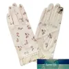 Nouvelle mode fleurs femmes été conduite gants antidérapant bloc UV écran tactile gants respirant coton gants pour femmes