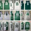 Retro Basketball Jerseys Stitched Vintage Rajon Ray Rondo Allen Jerseys Green White Two Color Bird for man