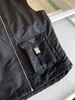 2021 new fashion vest high quality pocket stitching design nylon luxury black stand collar mens Vest coat