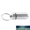 Mode Vattentät Aluminium Piller Pengar ID Box Säker Hållare Väska KeyRing Keychain