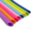 Colorful Food Grade Flexible Silicone Straws Straight Bent Curved Straw Drinking StrawsReusable Bar Tools Beverage