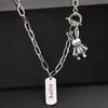 Gelaagde ketting ketting kettingen slot hanger voor vrouwen punk choker hangslot goth sieraden accessoires