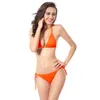 Bikinis Set Venta no vencida Traje de baño 2022 Promoción Relleno extraíble Sexy Strappy Ties String Bikini Drop