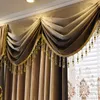 Занавес Drapes роскошный европейский стиль утолщение затенения чистого цвета Италия бархатные головки занавески для гостиной современного окна Valance Bedroo