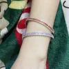 Choucong Brand Ins Top Sell Wedding Bangle Luxury Jewelry 18K White Gold Fill T Princess Cut Multi Color 5A Zircon CZ Diamond Women Bracelet For Christmas gifts