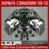 OEM Bodys For HONDA CBR 600 CBR600 F5 RR CC 09-12 Bodywork 69No.4 CBR 600RR CBR600RR 09 10 11 12 CBR600F5 2009 2010 2011 2012 600CC Injection mold Fairing black west