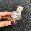 Marca de moda Relógios Mulheres Girl Crystal Dial Metal Steel Band Quartz Wrist Watch relógio CA04
