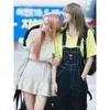 Casual Dresses Kpop Korean Celebrity Same One Word Collar Off Shoulder Dress Women Summer Loose Receive Waist Trumpet Sleeve Fairy