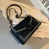 Vintage quadrado crossbody saco de moda nova alta qualidade couro do plutônio das mulheres designer bolsa bloqueio corrente ombro mensageiro bag285l