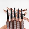 Waterproof Eyebrow Pencil Long-lasting Double-headed Automatic Dark Brown Eye Brow Pencils for Makeup with Brushes