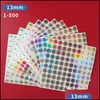 Gift Wrap Event & Party Supplies Festive Home Garden 2Sets 1-500 Laser Digital Stickers Self-Adhesive For Diy Nail Polish Bottle Number Labe