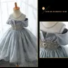 Zomer tiener meisjes jurk korte mouwen hoge taille prinses bruiloft piano uitvoeren kinderdag E01 210610