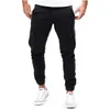 Multi-Pocket Cargo Byxor Män Hip Hop Fashion Harajuku Harem Pant Slim Streetwear Joggers Casual Mens Byxor Tie Feet Pant Male X0615