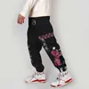3d anime japanska lastbyxor harajuku streetwear demon slayer: kimetsu ingen yaiba elastisk midja harem hip hop joggers byxor g1007
