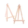 10 pcs / conjunto de madeira mini cavalete stands carrinho de mesa suporte pequeno imagem de exibição de imagem para decoração de casamento de casas BBB14376