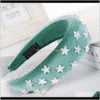 Jewelry Drop Delivery 2021 Punk Women Veet Star Hairbands Princess Queen Halloween Nightclub Hairwear Soft Wear Headbands Hair Accessories Fo