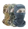 Camo balaclava hoed Volledige gezichtsmasker Outdoor Cycling helm voering dop tactische hoofdkappen buiten camping wandelhoofd sjaal tulband