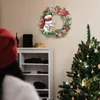Weihnachtsdekorationen, Zuhause, Girlanden-Dekoration, niedliche Weihnachtsmann-Kränze mit roter Schleife für Wand, Tür, Fenster, Ornament, Urlaubsdekoration