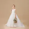 女の子のドレスエレガントな花の女の子のドレス結婚披露宴の王女の子供服レースの誕生日子供のvestidos 2-14