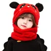 Baby Hat Boy Newborn Photography Props Accessories Children's Velvet Cap Panda Ears Girls Autumn Warm Scarf Set Women 2444 Q2