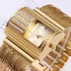 Créativité mode luxe dames montres-bracelets haut de gamme bracelet en acier doré étanche femmes Bracelet montre Zegarek Damski 22288O