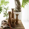Candle Holders Classical Wood Candlestick Window Home Decorative Coffee/Brown Color Wedding Party Decoration Supplies