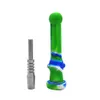 Silicone Dab Rig com acessórios da ferramenta da DAB Acessório de tubos de fumo de vidro com metal Titanuim Atacado