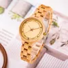 腕時計女性腕時計トップクロノグラフM19ローズサンダルウッドウォッチファッション最小限のドレス腕時計女性