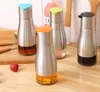Olive Oil Bottle Soy Sauce Vinegar Seasoning Storage Tool Can Glass Bottom 304 Stainless Steel Body Kitchen Cooking Tools RRF11120