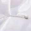 100% Original 925 Silver 3mm Cuff Bracelet Soft Smooth Snake Bone Chain Fit Hand Made Beads Charms Basis jewelry266z