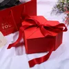 Presentförpackning 1 st härliga paketlåda blomsterhattlådor bröllop förvaring röd hjärtaformade godisgåvor julförsörjning