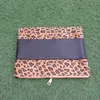 Saco de noite de leopardo peludo PU Faux Leather Couro Lidar de pele curta embreagem de embreagem de embreagem com maquiagem de chita com PU BANDRA BAND DOM970