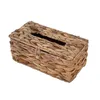 Tissue Boxes Napkins Water Hyacinth Woven Box Rattan Wooden Lid Sanitary Paper Household Living Room Pumping Storage2887525