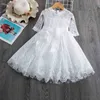 Vestiti per neonate Piccola principessa Abito in tutu di pizzo Abbigliamento per bambini Compleanno per bambini Rosso Vestido Infantil Menina 3 4 5 6 7 Anni 210317