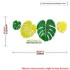Arten Tropischer Dschungel Blätter Blatt 3D Acryl Wandaufkleber Vinyl Aufkleber Wohnkultur