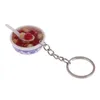 Porte-clés alimentaire simulé, petit bol pendentif, modèle de jouet, surface en porcelaine bleue et blanche, mini accessoires de jeu 3376598