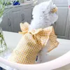 Summer Dog for Dogs Skirt Princess Teddy Grid Dress Clothes Puppy Costume Spring Pet Clothing XS-XL