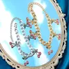 Lien, chaîne SUMU mode cerise cristal pendentif Bracelet pour femmes filles douces or argent couleur métal cubain bijoux