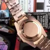 Top Mens Watch Rose V3 الإصدار الرجال يشاهد حركة ميكانيكية أوتوماتيكية من السيراميك الدوار مدي الياقوت الزجاجي