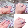 Other Fashion Accessories Micro Inlaid Aaa Zircon Womens Net Red Personality Ring Light Luxury Hand Decoration Batch Drop Delivery 2021 Kqjz