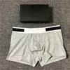 Mens designers boxare märken underbyxor sexig klassisk man boxare casual shorts underkläder mjuka andningsbara bomull underkläder 3st med låda