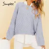 Simple Women crew neck solid geometric multicolor Pullover Female retro diamond lattice macarone loose knit sweater 210414