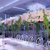 Acrylic clear square wedding pedestal cylinders pillar crystal centerpiece flower stand for wedding party senyu501