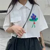 Estilo Preppy Doce Camisa de Flor Japonesa + Carga Saia Mulheres Estudante Duas Peças Longo Vestido Coreano Moda Terno Verão Streetwear 210526