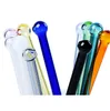 4 Inch (10cm) Transparent Colorful borosilicate glass oil pipe beverage straws high temperature resistant explosion-proof