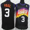 Vintage Devin 1 Booker Jersey Deantre 22 Ayton Chris 3 Paul Koszulki Retro Steve 13 Nash Charles 34 Barkley Koszykówki Spodenki Męskie Fioletowe Pomarańczowe 100% Zszyte