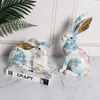 Decorazione della stanza dei bambini Giardino delle fate dei bambini Nordic Rabbit Home Figurine Kawaii per interni 210827