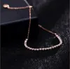 Bracelet en chaîne de perles de cristal transparent brillant pour femmes, bijoux d'été Boho pour filles